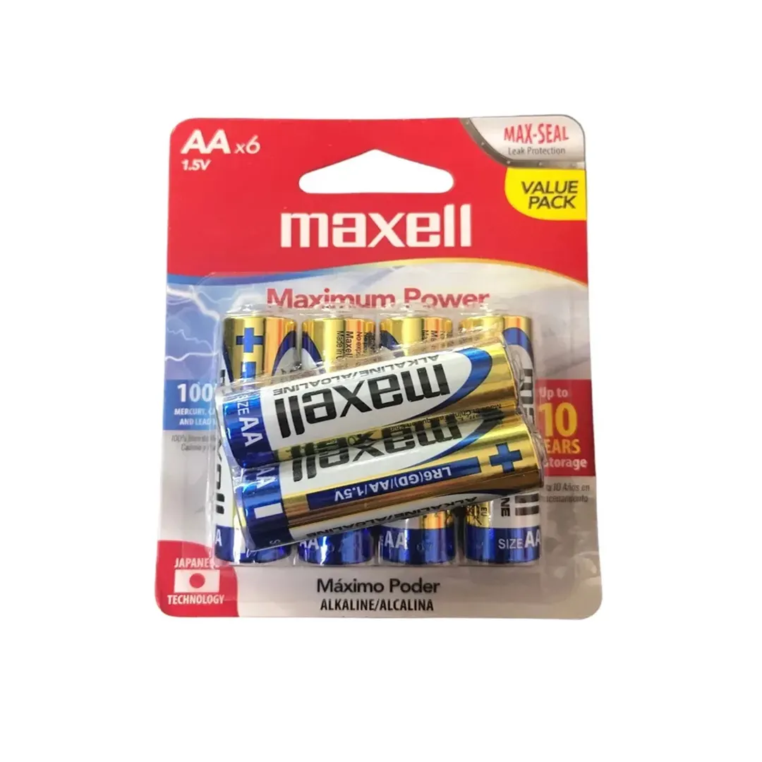 Pilas AA Maxell Pack x6