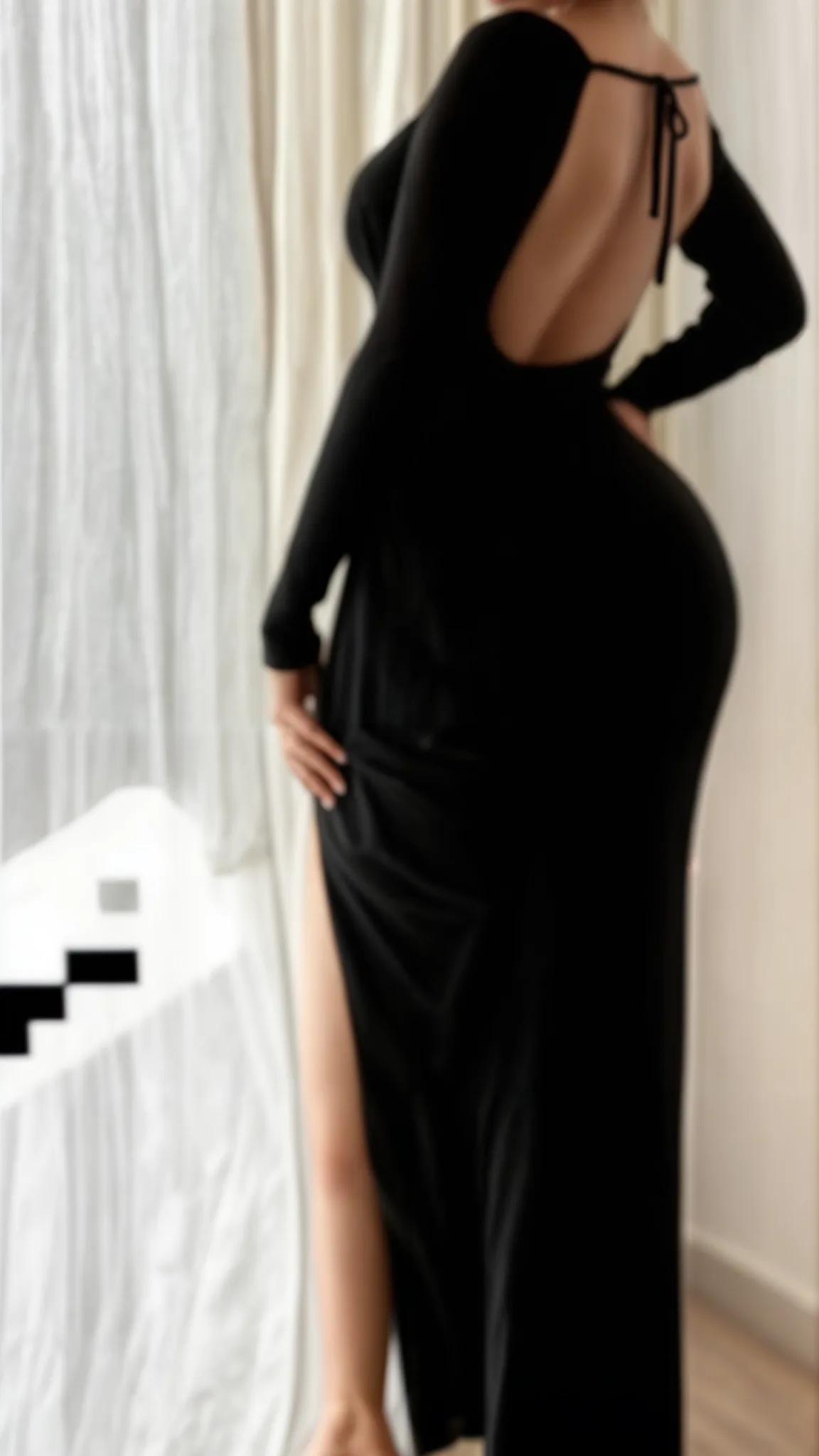 Vestido en tela rib