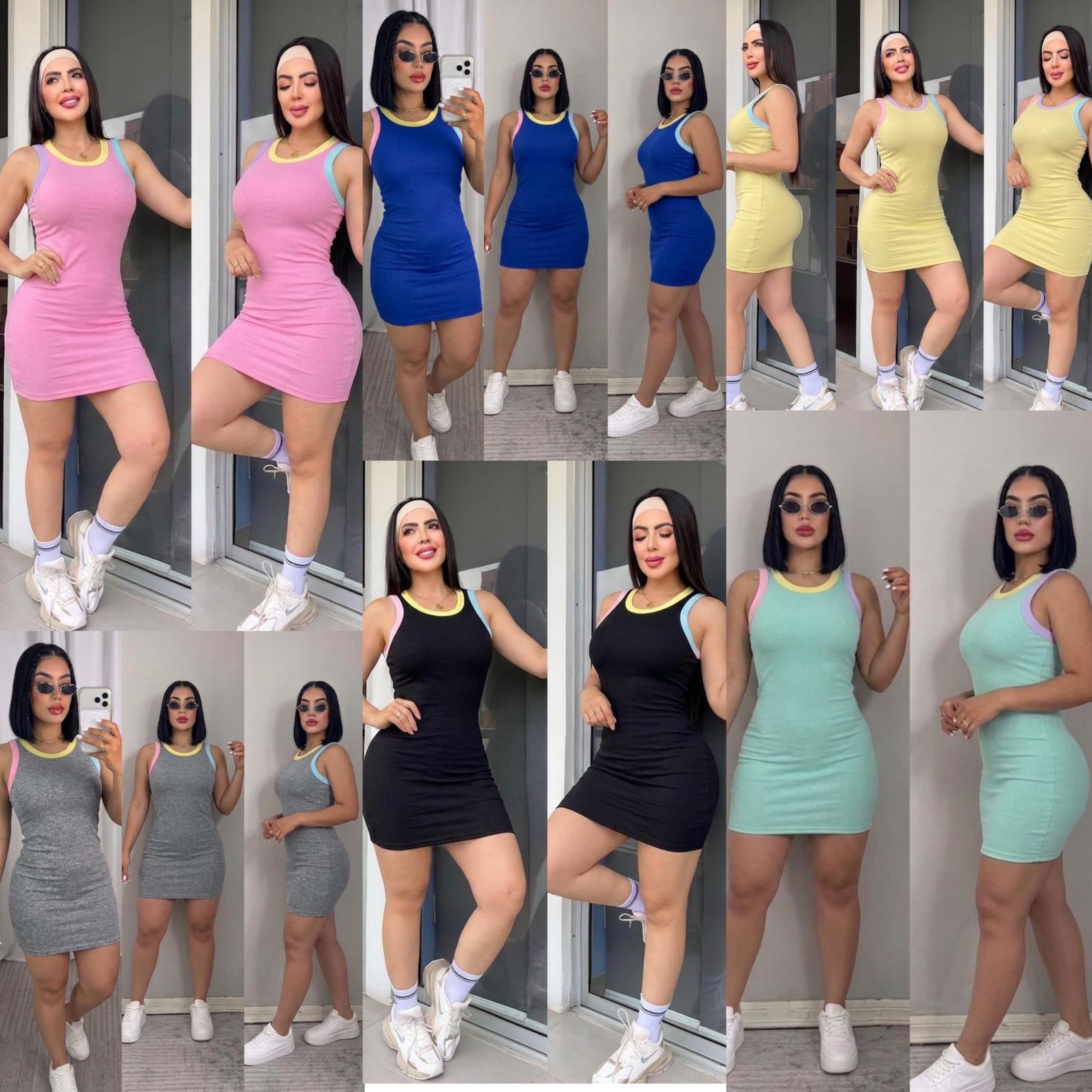 Vestido bicolor 