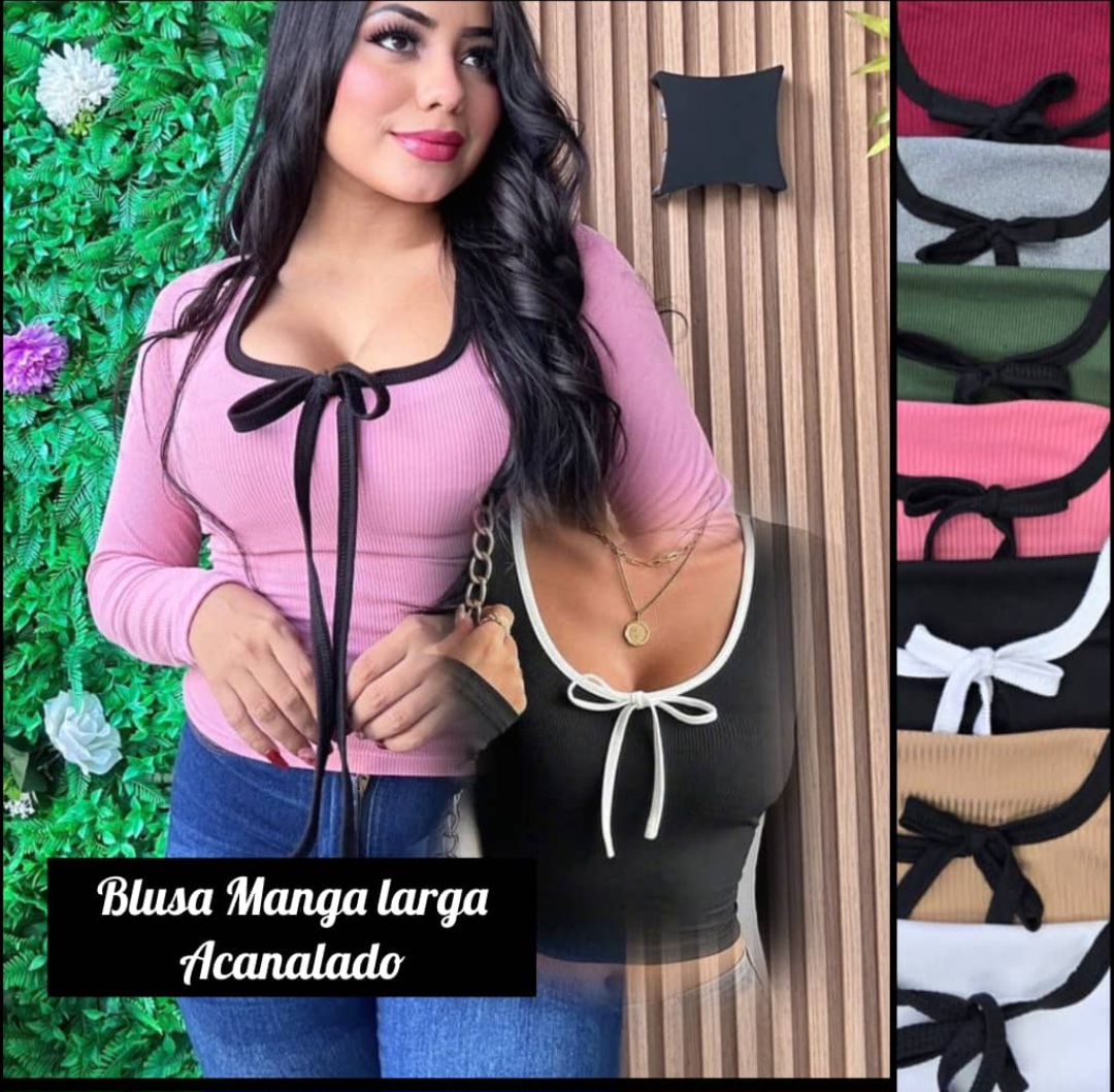 Blusa manga larga