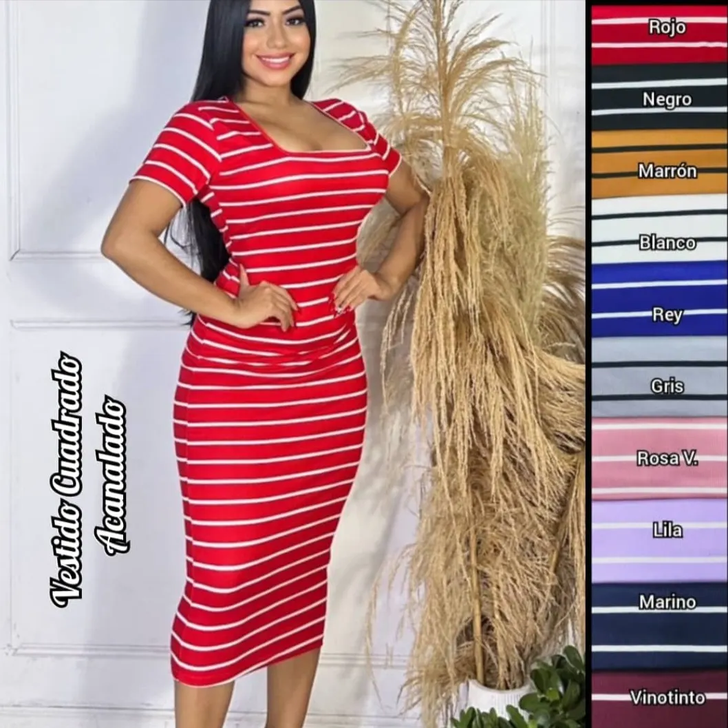Vestido en tela.rib