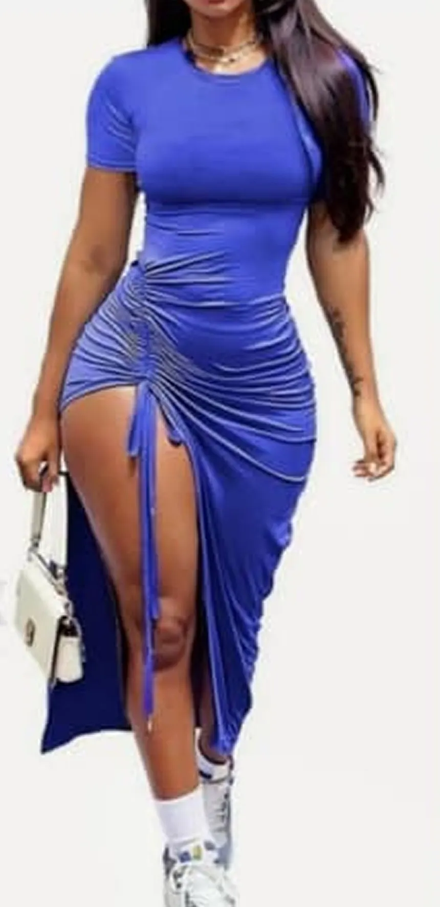 Vestido en tela rib