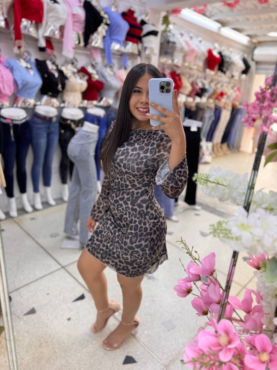 Vestido animal print 