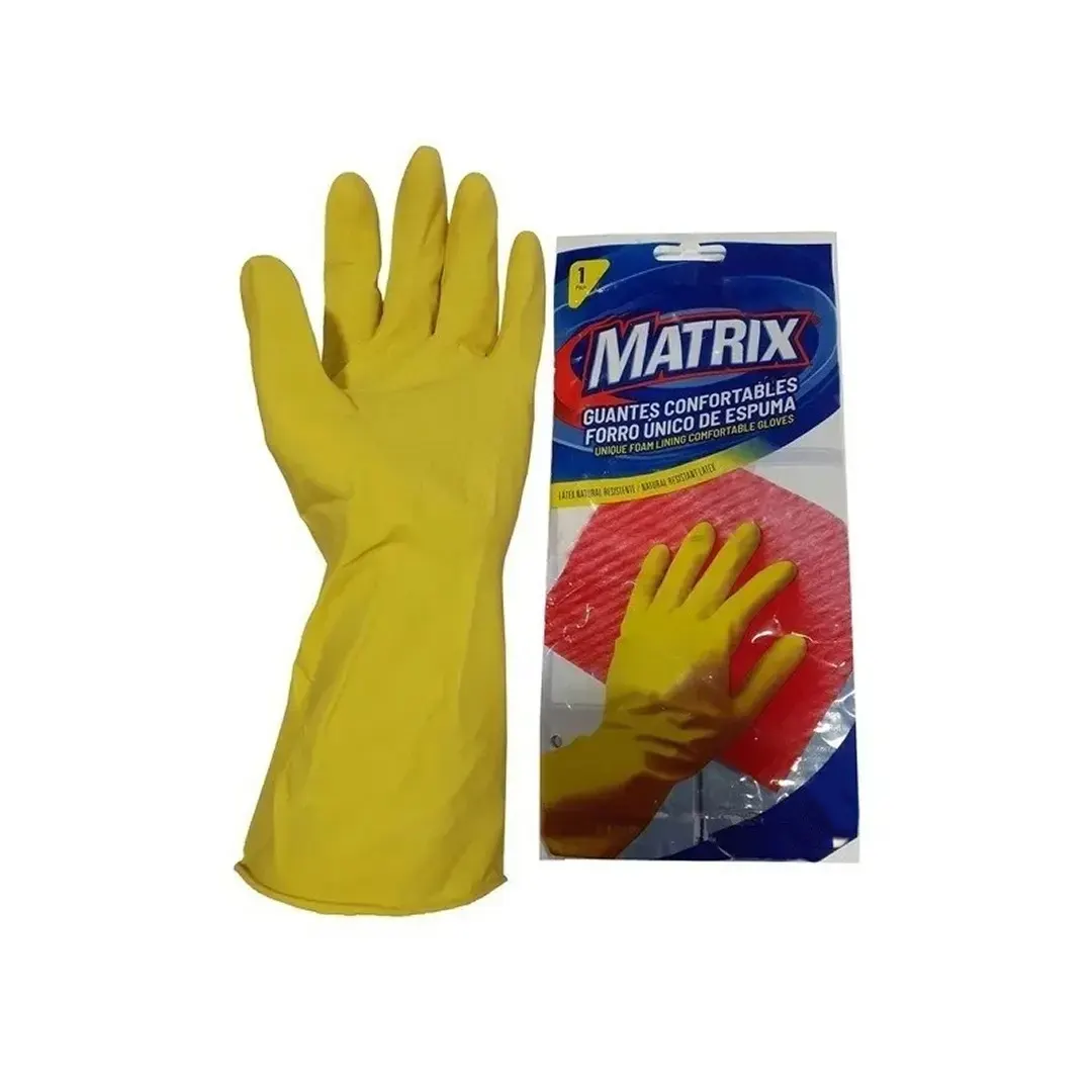 Guante De Latex Amarillo Limpieza XL