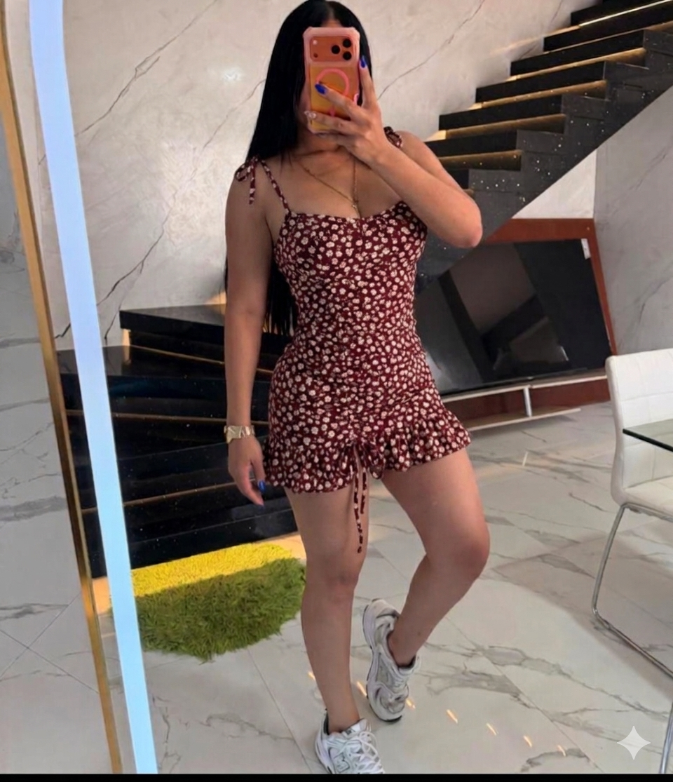 Vestido en tela rib
