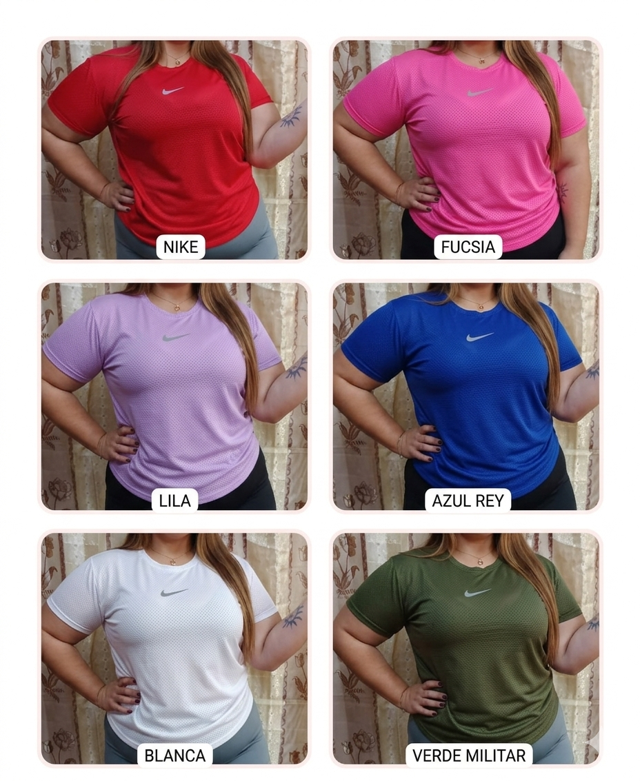 Franelas plus microperforadas 