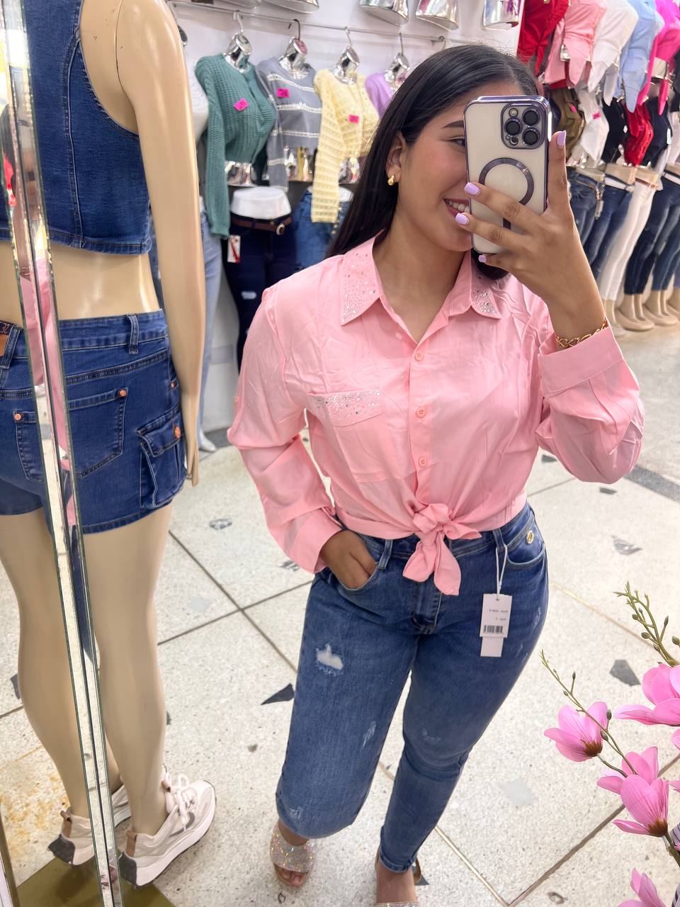 Camisas vestir corto manga larga 