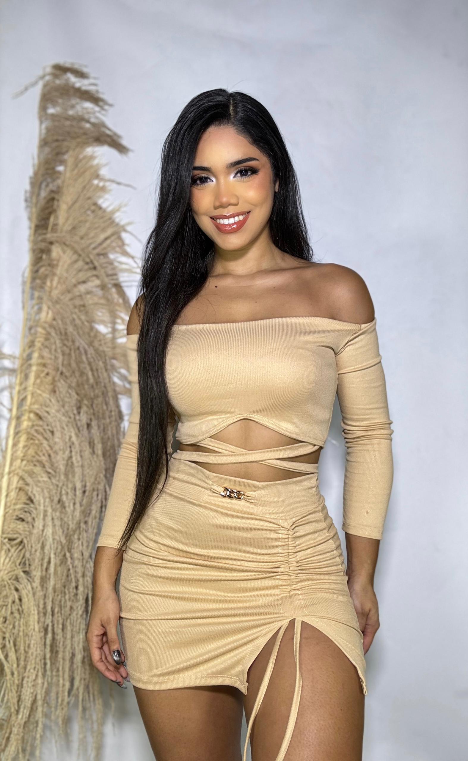 Conjunto en tela rib