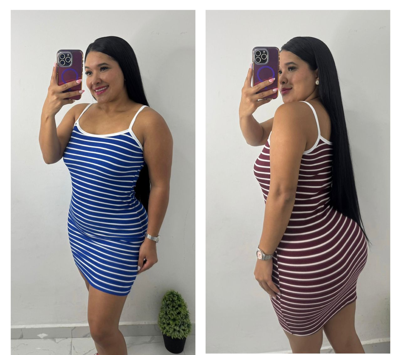 Vestidos en tela rib 